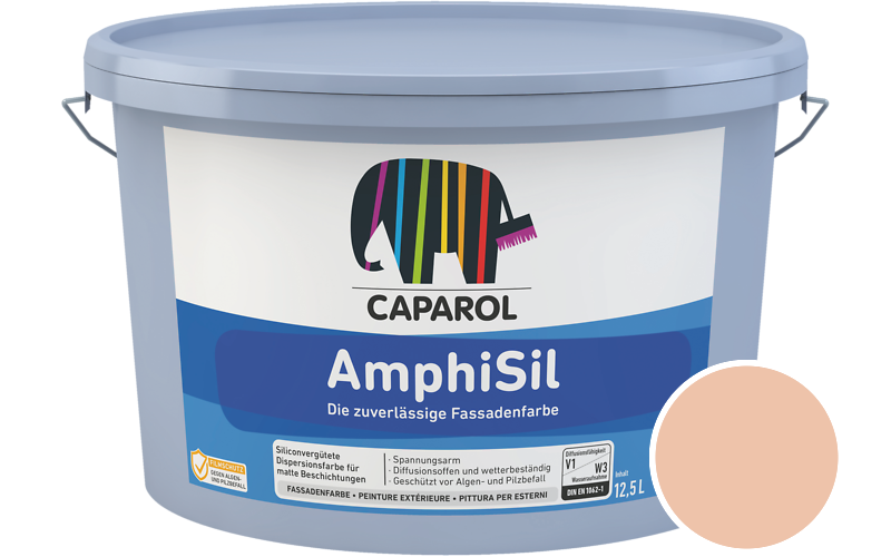 Caparol AmphiSil 2,5L Fassadenfarbe / Getnt im Farbton Papaya 115