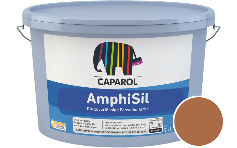 Caparol AmphiSil 2,5L Fassadenfarbe / Getnt im Farbton Papaya 65