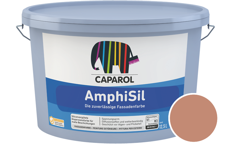 Caparol AmphiSil 2,5L Fassadenfarbe / Getnt im Farbton RAL 3012 Beigerot