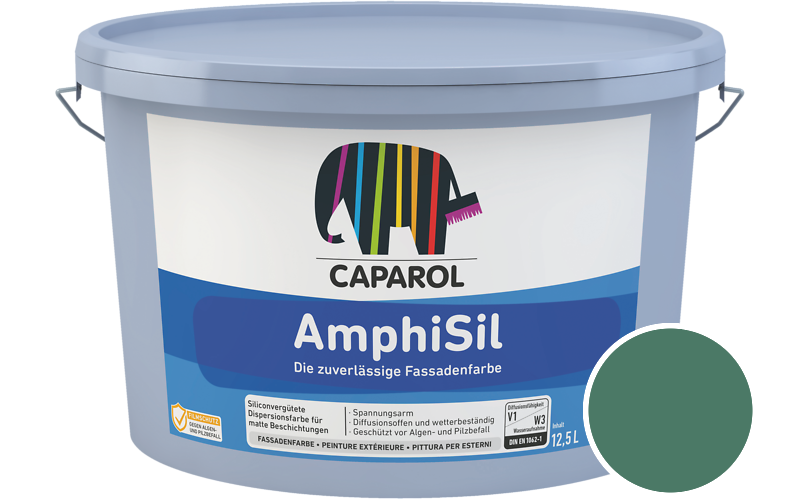 Caparol AmphiSil 2,5L Fassadenfarbe / Getnt im Farbton RAL 6000 Patinagrn