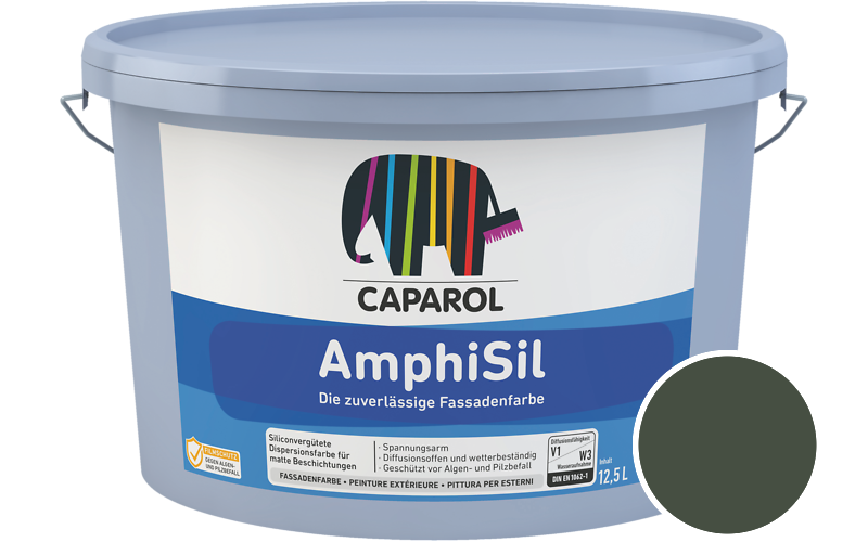 Caparol AmphiSil 12,5L Fassadenfarbe / Getnt im Farbton RAL 6020 Chromoxidgrn