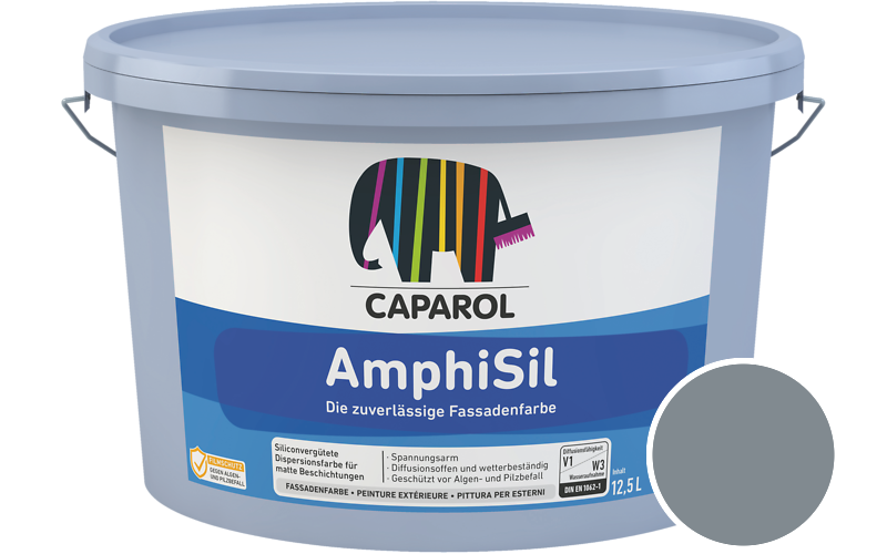 Caparol AmphiSil 12,5L Fassadenfarbe / Getnt im Farbton RAL 7000 Fehgrau