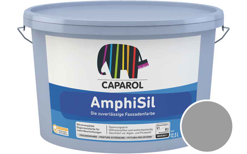 Caparol AmphiSil 12,5L Fassadenfarbe / Getnt im Farbton RAL 7004 Signalgrau
