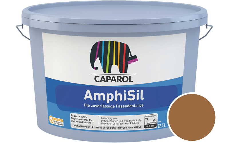 Caparol AmphiSil 12,5L Fassadenfarbe / Getnt im Farbton RAL 8001 Ockerbraun