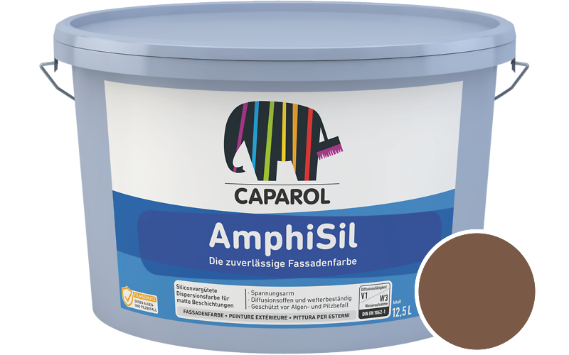 Caparol AmphiSil 2,5L Fassadenfarbe / Getnt im Farbton RAL 8024 Beigebraun