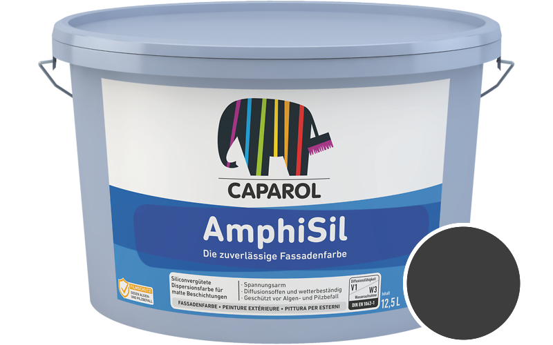 Caparol AmphiSil 12,5L Fassadenfarbe / Get�nt im Farbton RAL 9004 Signalschwarz