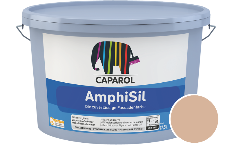 Caparol AmphiSil 2,5L Fassadenfarbe / Getnt im Farbton Siena 100