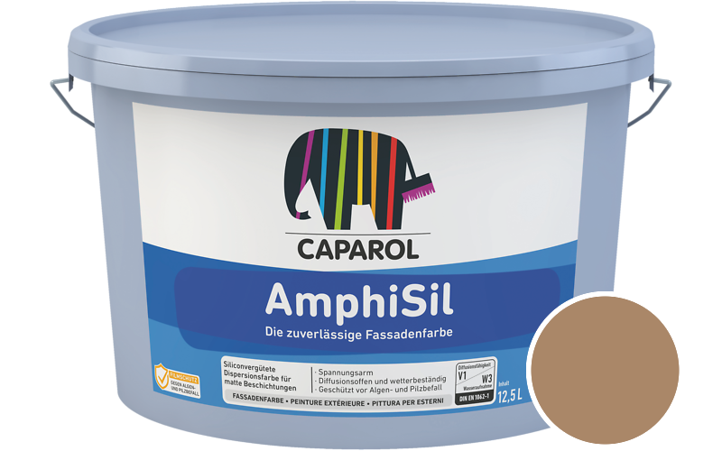 Caparol AmphiSil 12,5L Fassadenfarbe / Getnt im Farbton Siena 75