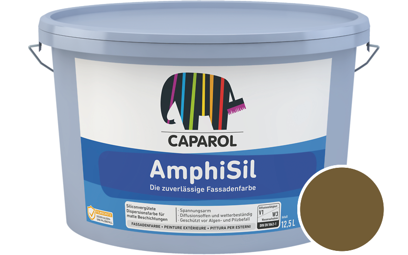 Caparol AmphiSil 2,5L Fassadenfarbe / Getnt im Farbton Umbra Asi/syf