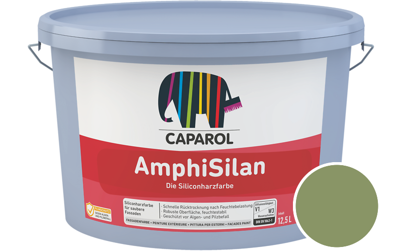 Caparol AmphiSilan 2,5L Fassadenfarbe / Getnt im Farbton Amazonas 12