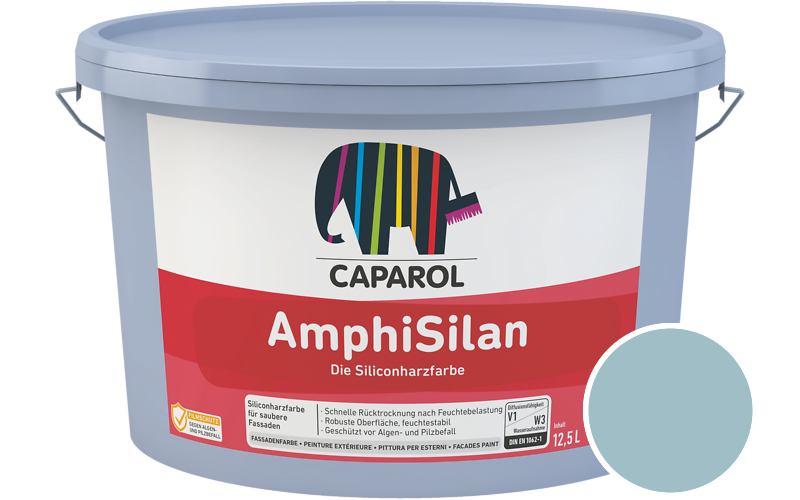 Caparol AmphiSilan 12,5L Fassadenfarbe / Getnt im Farbton Arctis 75