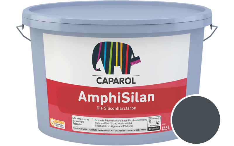 Caparol AmphiSilan 2,5L Fassadenfarbe / Getnt im Farbton Atlantis 0
