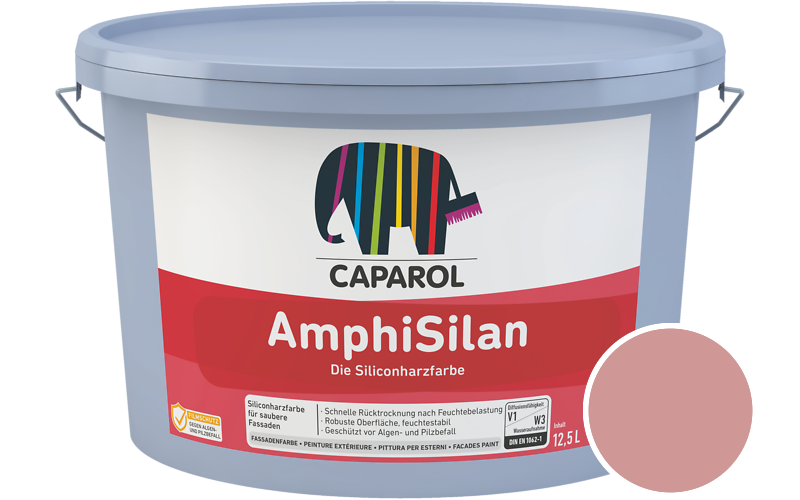 Caparol AmphiSilan 2,5L Fassadenfarbe / Get�nt im Farbton Barolo 140