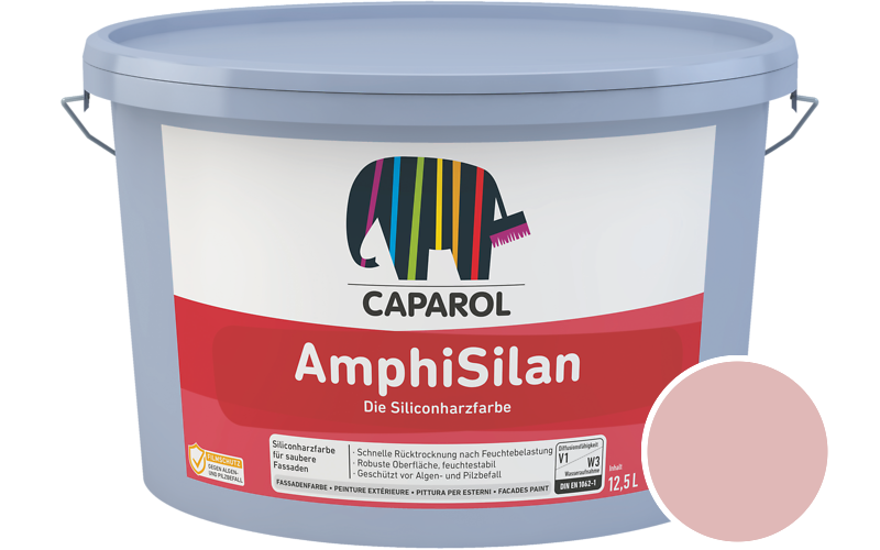 Caparol AmphiSilan 2,5L Fassadenfarbe / Getnt im Farbton Barolo 145