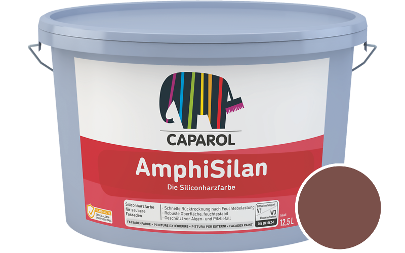 Caparol AmphiSilan 2,5L Fassadenfarbe / Getnt im Farbton Bordeaux 35