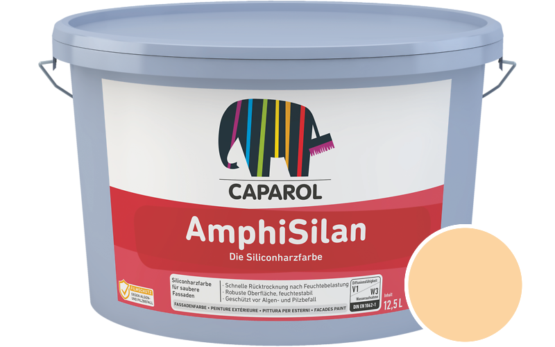 Caparol AmphiSilan 2,5L Fassadenfarbe / Get�nt im Farbton Caramel 115