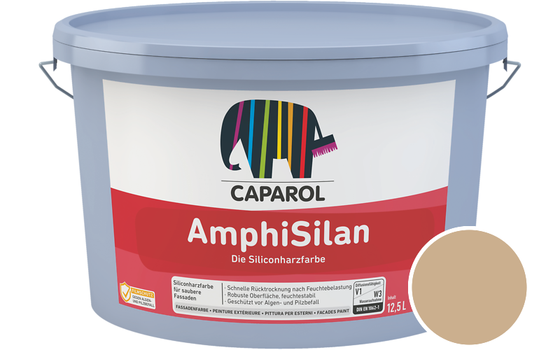 Caparol AmphiSilan 2,5L Fassadenfarbe / Getnt im Farbton Caramel 65