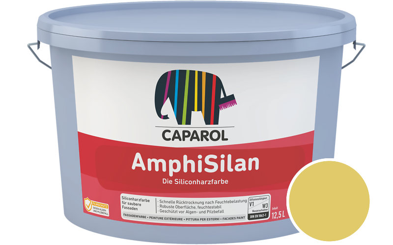Caparol AmphiSilan 2,5L Fassadenfarbe / Get�nt im Farbton Citrus 75