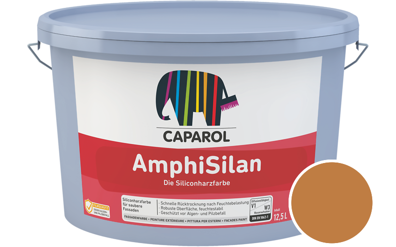 Caparol AmphiSilan 7,5L Fassadenfarbe / Getnt im Farbton Cognac 0