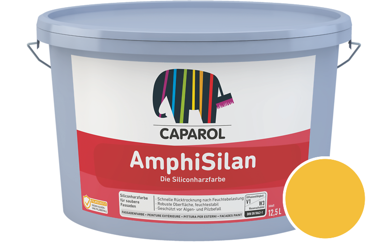 Caparol AmphiSilan 2,5L Fassadenfarbe / Getnt im Farbton Curcuma 100