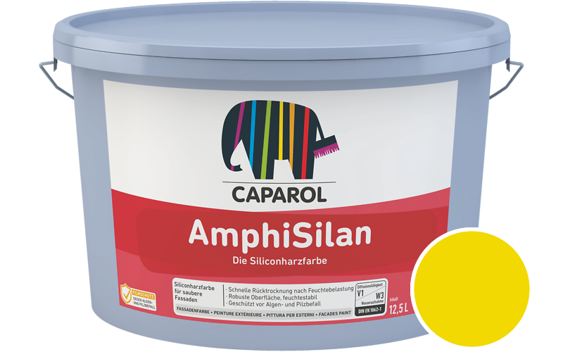Caparol AmphiSilan 2,5L Fassadenfarbe / Get�nt im Farbton Gelb Asi/syf