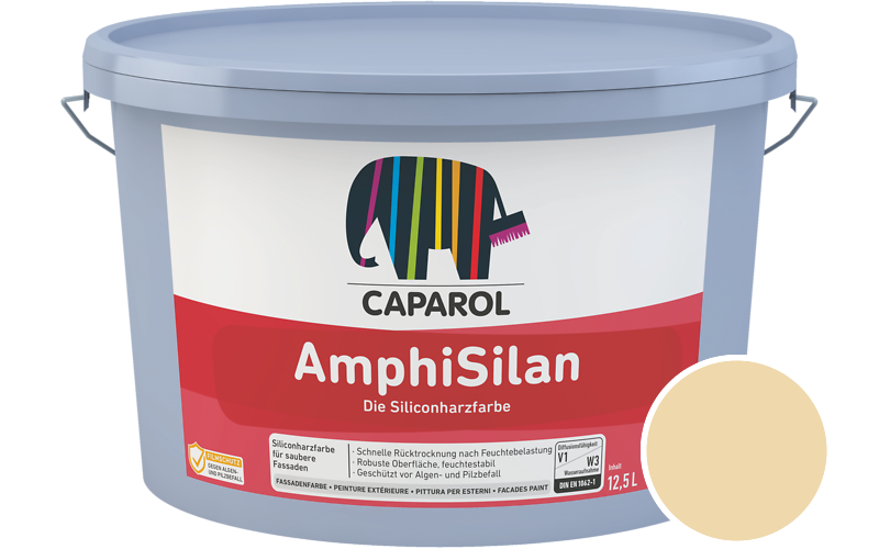 Caparol AmphiSilan 2,5L Fassadenfarbe / Getnt im Farbton Ginster 115