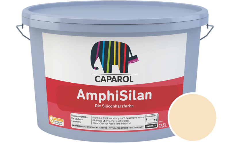 Caparol AmphiSilan 2,5L Fassadenfarbe / Getnt im Farbton Ginster 120