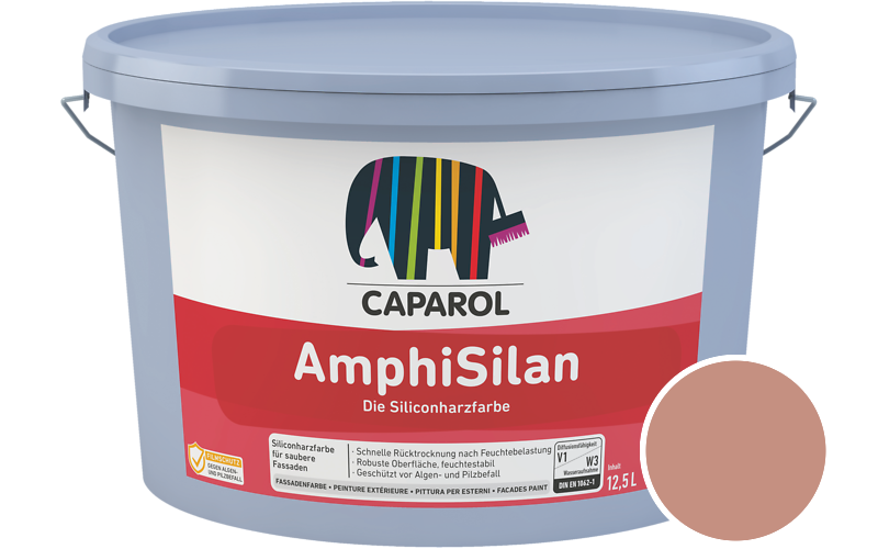 Caparol AmphiSilan 2,5L Fassadenfarbe / Getnt im Farbton Granat 13