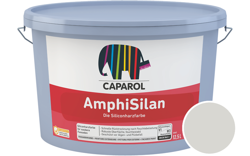 Caparol AmphiSilan 2,5L Fassadenfarbe / Getnt im Farbton Kiesel 16