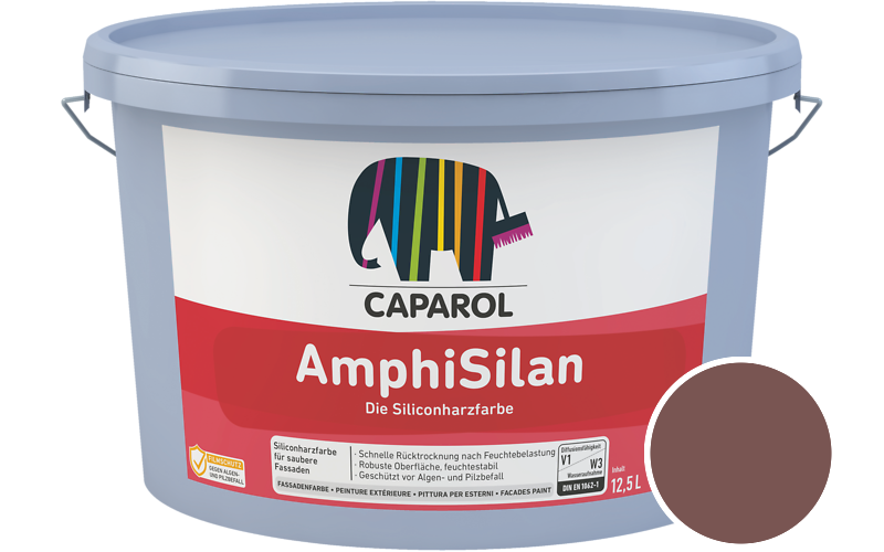 Caparol AmphiSilan 2,5L Fassadenfarbe / Getnt im Farbton Korall 105