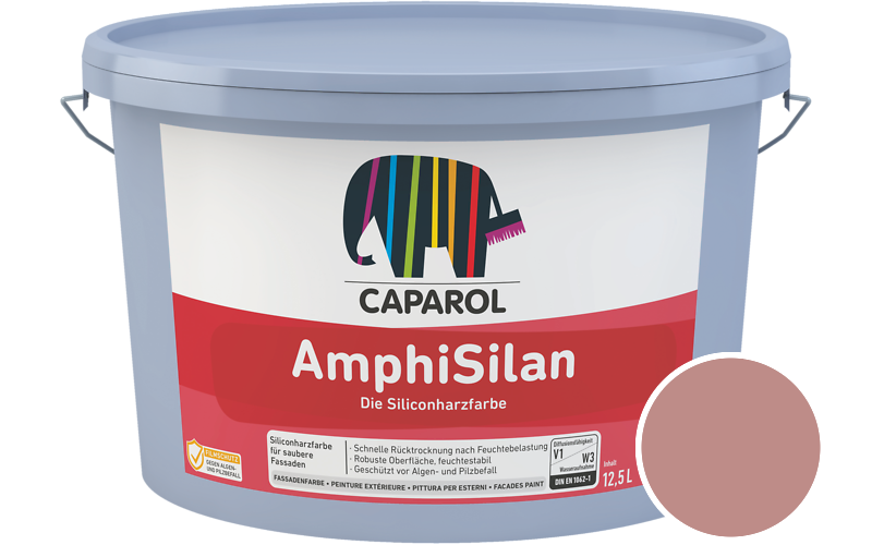 Caparol AmphiSilan 2,5L Fassadenfarbe / Getönt im Farbton Korall 75