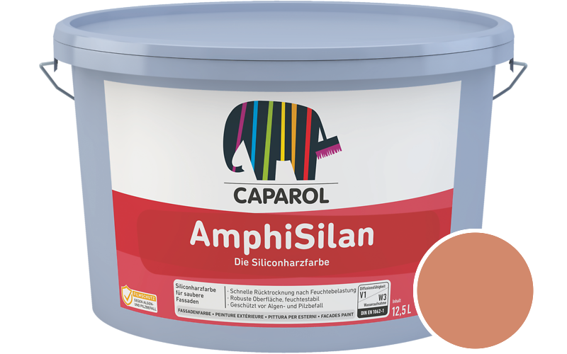 Caparol AmphiSilan 2,5L Fassadenfarbe / Getnt im Farbton Lachs 75