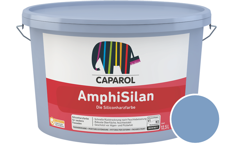 Caparol AmphiSilan 2,5L Fassadenfarbe / Getnt im Farbton Lazur 210