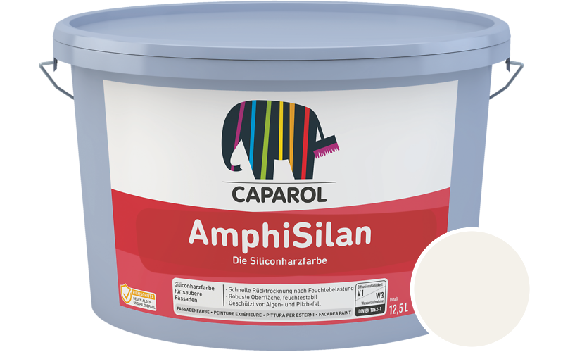 Caparol AmphiSilan 2,5L Fassadenfarbe / Getnt im Farbton Lichtweiss