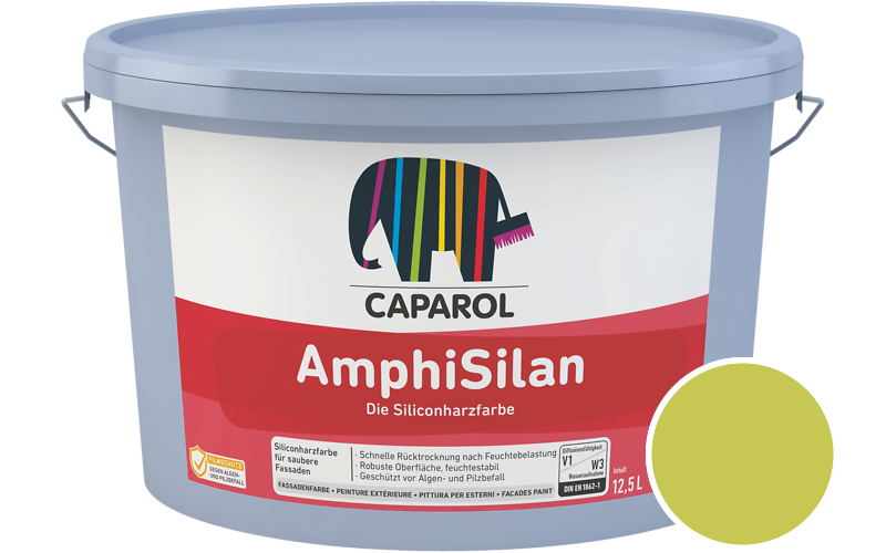 Caparol AmphiSilan 2,5L Fassadenfarbe / Getnt im Farbton Limette 12