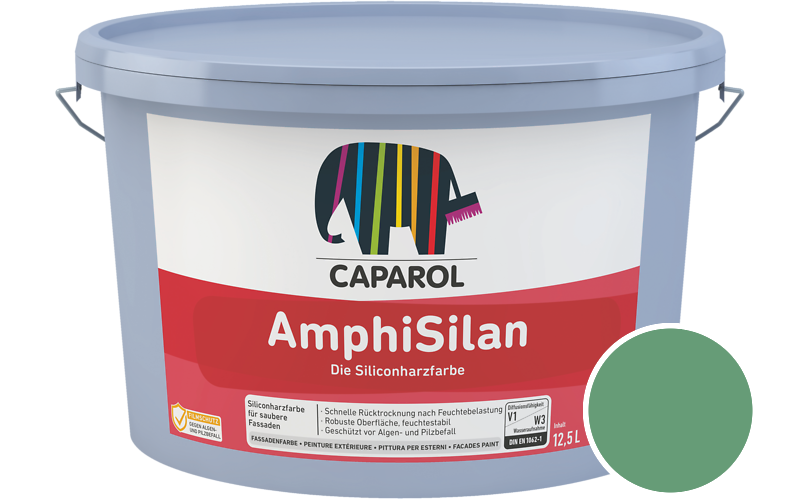 Caparol AmphiSilan 12,5L Fassadenfarbe / Getnt im Farbton Malachit 105