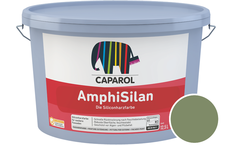Caparol AmphiSilan 2,5L Fassadenfarbe / Getönt im Farbton Oase 105
