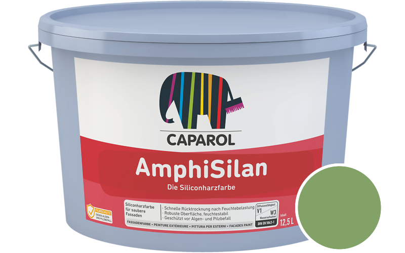 Caparol AmphiSilan 2,5L Fassadenfarbe / Getnt im Farbton Oase 135