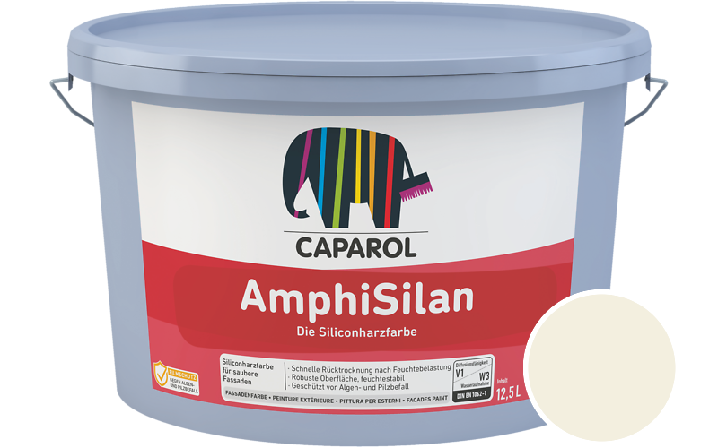 Caparol AmphiSilan 2,5L Fassadenfarbe / Getnt im Farbton Off White 25