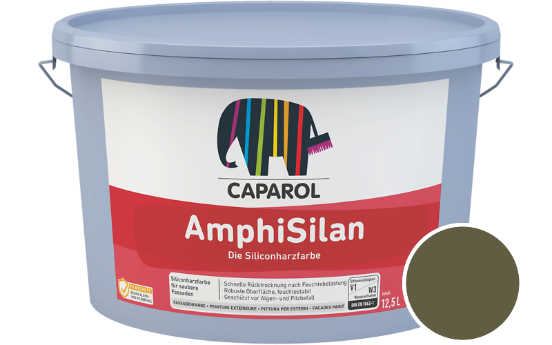 Caparol AmphiSilan 2,5L Fassadenfarbe / Getnt im Farbton Oliv 15