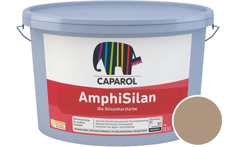Caparol AmphiSilan 2,5L Fassadenfarbe / Getnt im Farbton Onyx 65