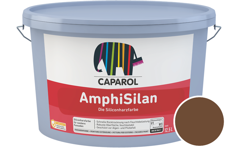 Caparol AmphiSilan 7,5L Fassadenfarbe / Getnt im Farbton Oxidbraun Asi/syf
