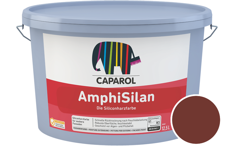 Caparol AmphiSilan 7,5L Fassadenfarbe / Getnt im Farbton Oxidrot Asi/syf