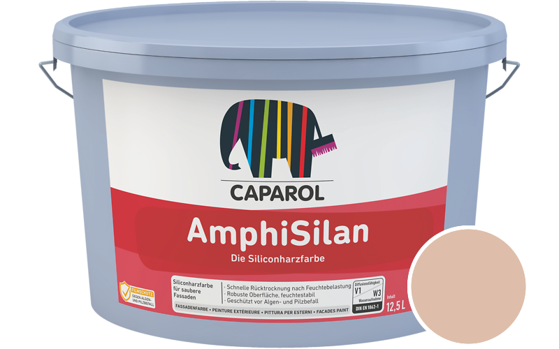 Caparol AmphiSilan 2,5L Fassadenfarbe / Getnt im Farbton Papaya 85