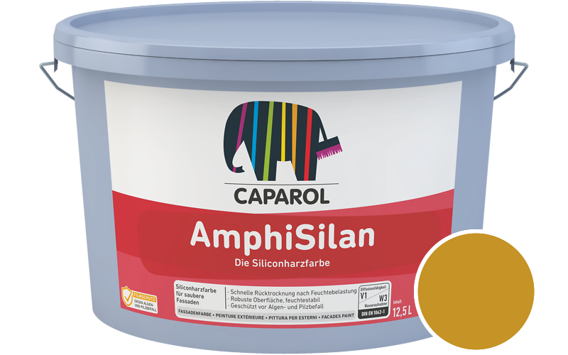 Caparol AmphiSilan 12,5L Fassadenfarbe / Getnt im Farbton RAL 1005 Honiggelb