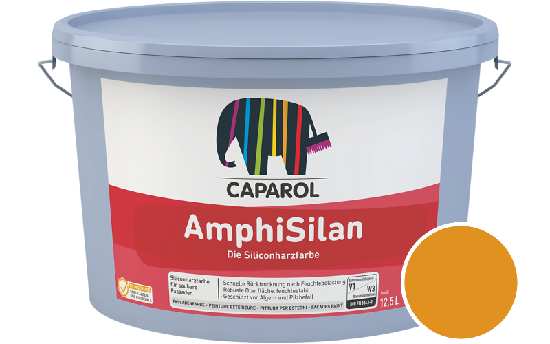 Caparol AmphiSilan 2,5L Fassadenfarbe / Get�nt im Farbton RAL 1007 Narzissengelb
