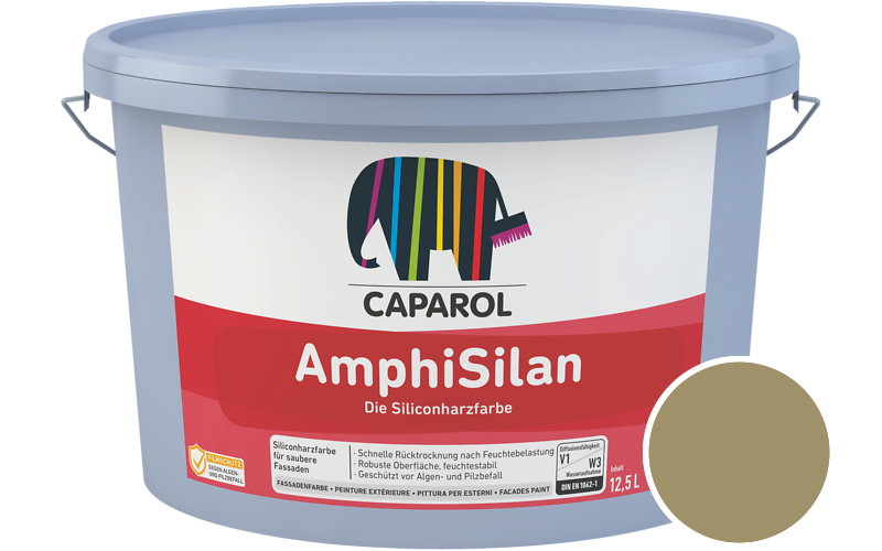 Caparol AmphiSilan 7,5L Fassadenfarbe / Getnt im Farbton RAL 1020 Olivgelb