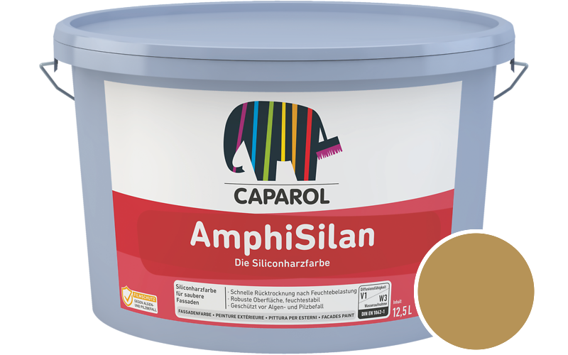Caparol AmphiSilan 12,5L Fassadenfarbe / Getnt im Farbton RAL 1024 Ockergelb