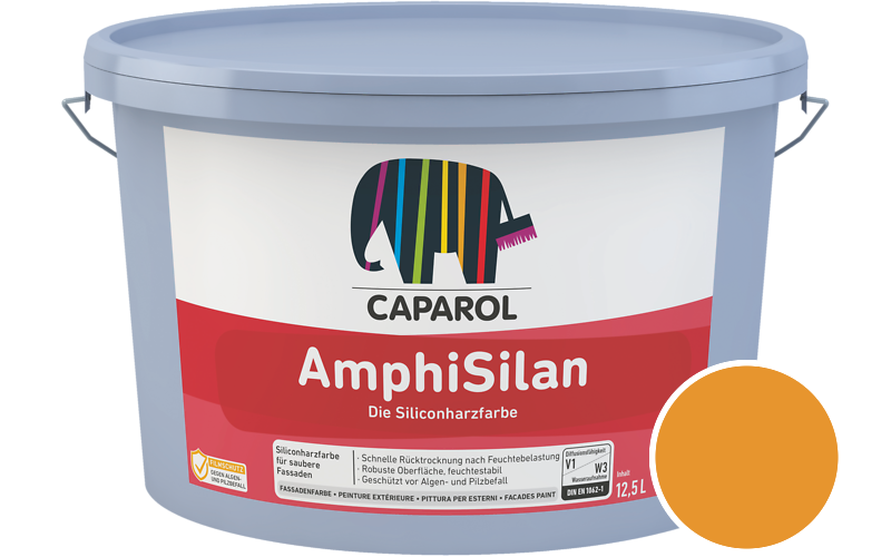 Caparol AmphiSilan 7,5L Fassadenfarbe / Getnt im Farbton RAL 1037 Sonnengelb