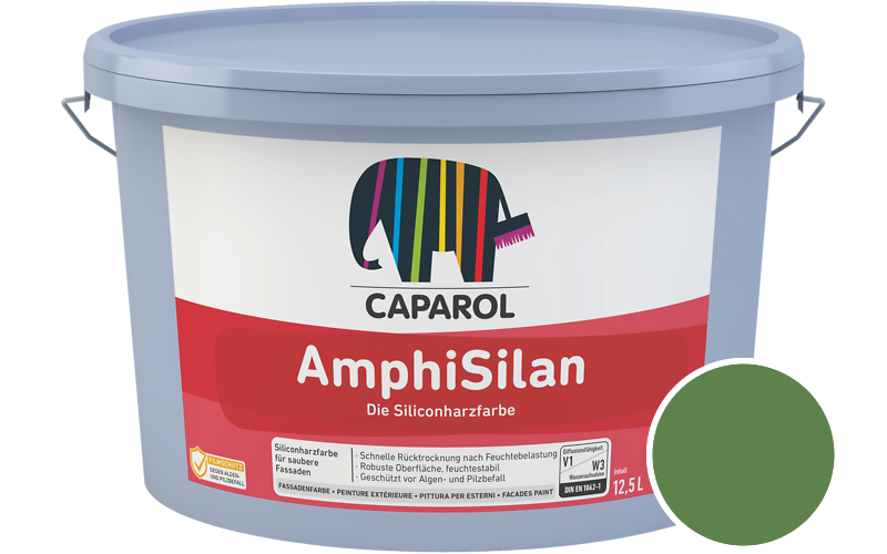 Caparol AmphiSilan 2,5L Fassadenfarbe / Get�nt im Farbton RAL 6017 Maigr�n